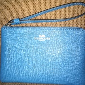 Blue Coach Wristlet